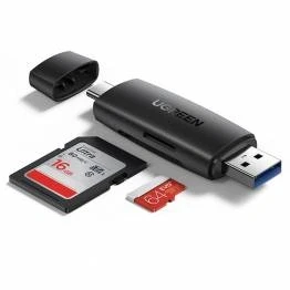 Bild av Ugreen USB C och till SD/MicroSD 5Gbps kortläsare