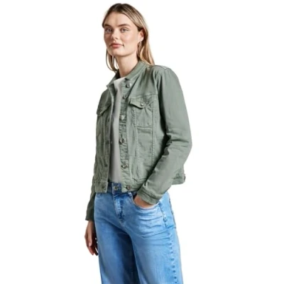 Bild av STREET ONE Jeansjacka dam, Olivtvättad, 36