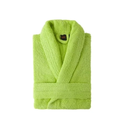 Bild av Top Towel Elegant Badrock för kvinnor och män i 100% bomull, 500 g/m² val med huva eller utan mjuk absorberande dusch, spa pool, Lime, XL