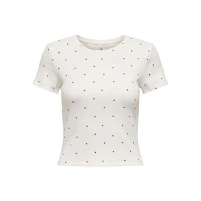 Bild av ONLY Onlfenja LIFE Tshirt med print Cloud dancer, Storlek: Large, dancer