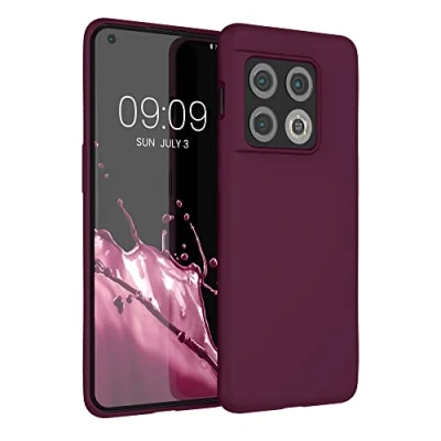 Bild av kwmobile fodral kompatibelt med OnePlus 10 Pro 5G TPU silikon telefonskydd mjuk finish brun röd