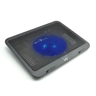 Bild av Ewent EW1250 Fläkt för bärbar dator tyst bärbara datorer upp till 16 tum inbyggd kabelförvaring extra USB port halkfri lätt att bära
