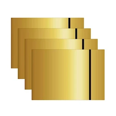 Bild av ATOMSTACK Dubbelfärgade plastplattor, 4 stycken 20 x 30 cm (12 8 tum) lasergravyr metallfärg ABS akrylplattor för individuella personliga skyltar, märken, gör det själv (storror Golden Black)
