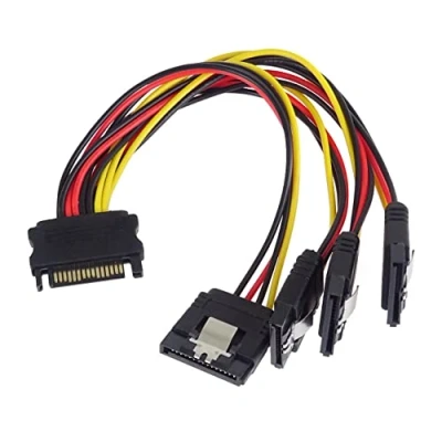 Bild av PremiumCord Power Splitter SATA till hårddisk, strömförsörjning 4 x för hårddiskar, SSD, CD/DVD inspelare