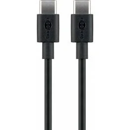 Bild av USB C data och laddningskabel 60W från Goobay 2m Svart