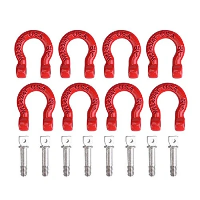 Bild av RC Car Trailer Buckle, 8 Pcs Metal Tow Shackle Lock Catch för Climbing Crawler Accessory Parts