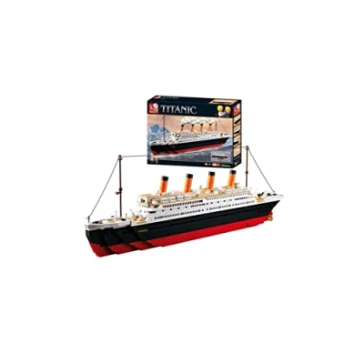 Bild av Sluban klämbyggstenar SL95337, stor byggsats (1012 delar) [M38 B0577], lekset, klämbyggstenar, skeppsresor, med spelfigur, Titanic, flerfärgad, M