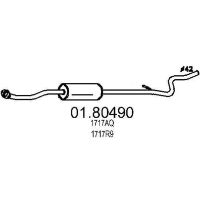 Bild av MTS 01.80490 Silencieux Intermédiaire 2070 CITROËN: C3 Pluriel, I 3/5 portes