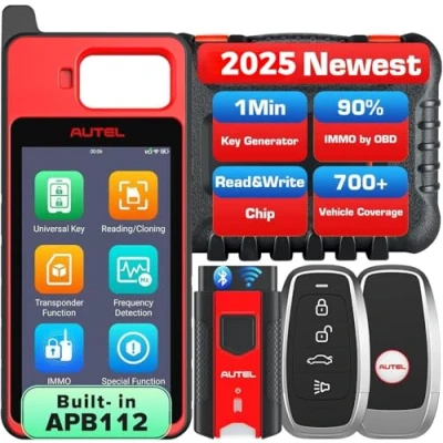 Bild av Autel MaxiIM KM100 (X) Auto Key Programmering Bilnyckel Programmerare, Creation IMMO Learning Chip Read Write Clone, Inkluderar 2ST Programmerbar IKEY för 90% bilar, Lite av IM508S IM608 PRO II