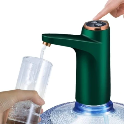 Bild av NK vattendispenser LED indikator, USB uppladdningsbart 1200 mAh batteri, silikonmaterial, kompatibel med 4,5L 5L 7,5L 10L 11,3L 15L 18,9L (3,8 och 4,8cm adapter) (Grön)
