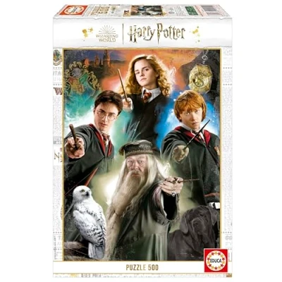 Bild av Educa Harry Potter 500 bitar pussel för vuxna Mått: 34 x 48 cm inkluderar Cola Fix pussel. Från 11 år (19914)