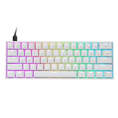 Bild av EPOMAKER GK61, 61 tangenter, Hot Swappable, 60 % mekaniskt tangentbord med RGB bakgrundsbelysning, ABS dammtät, IP68 vattentätt, för Win/Mac/Gamers