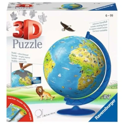 Bild av Ravensburger 3D pussel 11160 pusselboll barnglob på tyska 180 bitar glob för barn från 6 år