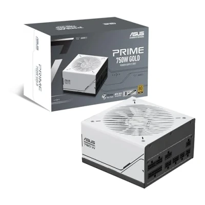 Bild av ASUS Prime 750 W, Gold strömförsörjning, strömförsörjning för mångsidig PC och speldator, 80 Plus certifiering, kompatibel med ATX 3.0, dubbelkullager, fläkt