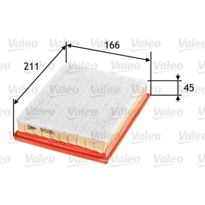 Bild av VALEO 585055 Filtre à air 45 165 210 Cartouche filtrante avec préfiltre OPEL: Corsa B 3/5 portes, Tigra Coupe, Combo Van, VAUXHALL: Mk1