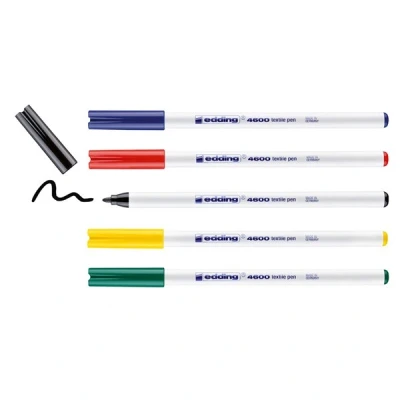 Bild av Textilpenna 1.0mm Edding 4600 sorterade färger 5st