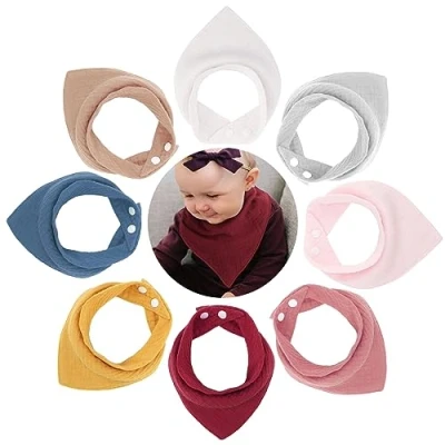 Bild av DRESHOW Babyhaklappar Babybandana Superabsorberande Dregelhaklappar för Unisex Pojkar Flickor 100% Bomull Tänder och Dregel