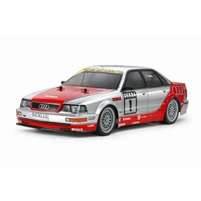 Bild av TAMIYA 58699 1:10 Audi V8 1992 Tourenbil (TT 02) fjärrstyrd bil, fordon, modelltillverkning, montering, hobby, RC byggsats, omålad