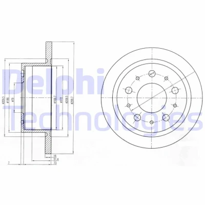 Bild av Bromsskiva DELPHI BG4062