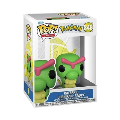 Bild av Funko POP! Games: Pokemon Caterpie Vinylfigur för samlare Presentidé Officiell handelsvara Leksaker barn och vuxna Fans av videospel Modellfigur utställning
