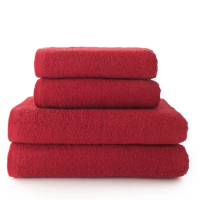 Bild av Top Towels Pack med 2 Handdukar och Bad eller duschhanddukar Handduksuppsättning 100% bomull 500g/m2 rödbrun, Normal, 507040057