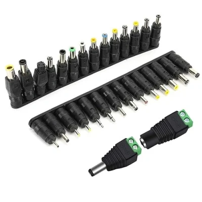 Bild av GUUZI Bärbara Likströmsadaptersatser 30 st Universal 5,5 mm x 2,1 Likströmsadapter Tips Kontakt för Strömförsörjningskontaktuttag