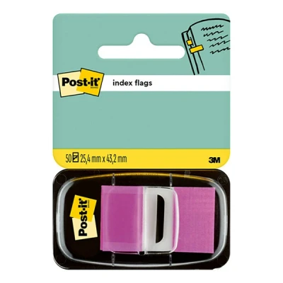 Bild av Post it indexflaggor, medium, lila, 1 dispenser 25,4 mm x 43,2 mm, 50 flaggor att markera, markera eller färgkod viktig information