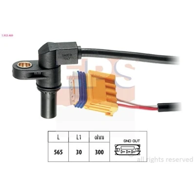 Bild av EPS 1.953.469 Capteur de vitesse roue, boîte automatique PEUGEOT: 308 I 3/5 portes, 206 407 Berline, CITROËN: C4 Grand Picasso