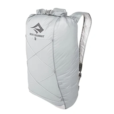 Bild av Sea to Summit Ultra Sil Dry dagryggsäck vattentät och ultralätt ryggsäck Cordura tyg 30D kompakt packsäck rullstängning reflekterande elastiskt band, Highrise Grey, En Storlek