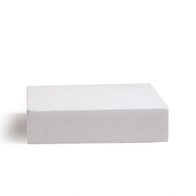 Bild av Decora polystyren fyrkantig form dummy tårta för dekoration, vitt, 15 x 7.5 cm Benvit