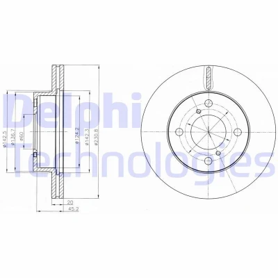 Bild av Bromsskiva DELPHI BG4271C