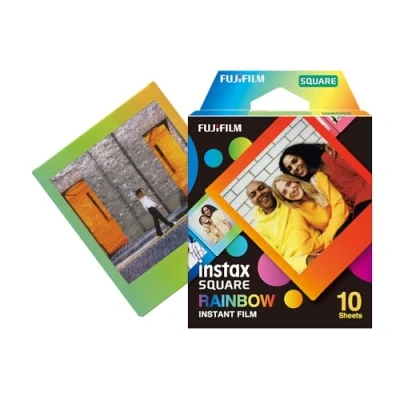 Bild av INSTAX Square film. 10 stykker. Rainbow