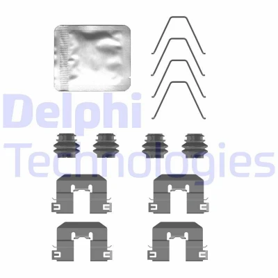 Bild av DELPHI LX0758 Kit d&#039;accessoires, plaquette de frein à disque