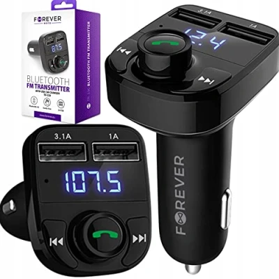 Bild av Forever FM sändare med Bluetooth handsfree, 2xUSB (TR 330)
