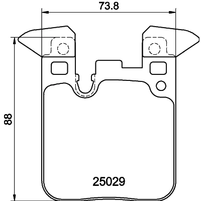 Bild av HELLA 8DB 355 021 341 Jeu de plaquettes frein préparé pour indicateur d&#039;usure avec masses d&#039;équilibrage BMW: 1 3 portes, 2 Coupe, 5 portes