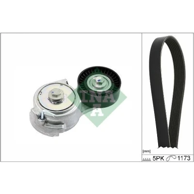 Bild av INA 529 0478 10 Jeu de courroies trapézoïdales à nervures Contrôler et changer roue libre alternateur si nécessaire ABARTH: 500 / 595 695 3/5 portes