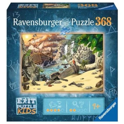 Bild av Ravensburger EXIT pussel barn 129546 Piratäventyret 368 bitar för från 9 år, barnpussel