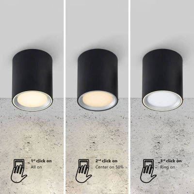 Bild av Nordlux LED downlight Fallon long 3 step dim svart/stål