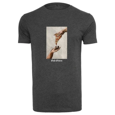 Bild av Mister Tee GOD Given Pizza Tshirt med print, Storlek: Small, Charcoal
