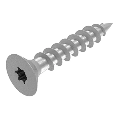 Bild av SECCARO Spånskiva skruv 4 x 20 mm, rostfritt stål V2A VA A2, träskruv med full gänga, TX/sexkant 250 stycken