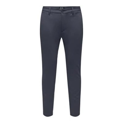 Bild av ONLY &amp; SONS Chino byxor ONSMARK slim fit chinos byxor, Indiskt bläck, 31W / 32L