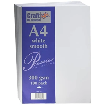 Bild av Craft UK W119 A4 kartong 300 g/m² 100 ark vit guld