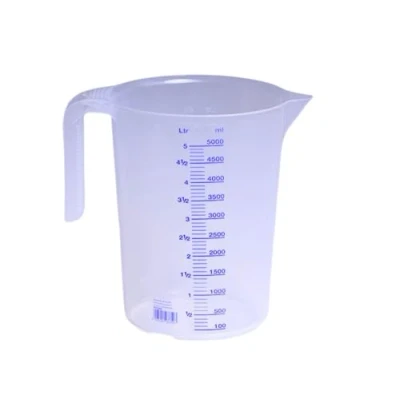 Bild av Hunersdorff Graduated Burk 5 000 ml, PP, med 2 vågar stängt handtag, transparent och stapelbar, 20,3 x 25,7 cm