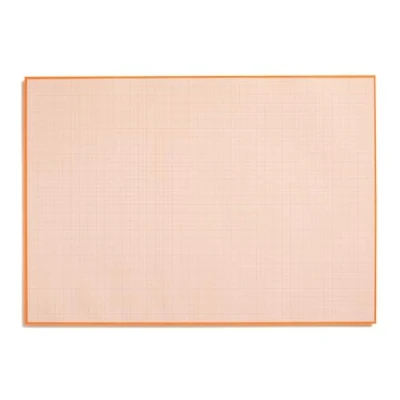 Bild av Millimeter pappersblock för att skriva och skissa I riva av matematiskt papper med linjestruktur kontor skola DIN A3 stor orange offset 90 g/m² 40 ark dv_781