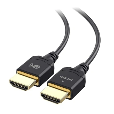 Bild av Cable Matters [Ultra High Speed HDMI certifierad] 48 Gbps ultratunn 2.1 kabel 1,5 m, stöder [8K@60Hz, 4K@240Hz, HDR och Dolby Vision], videokabel för PS5, Xbox serien X/S, Apple TV