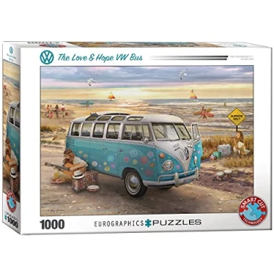 Bild av Eurographics THE LOVE &amp; HOPE VW BUS Pussel för barn, Storlek: One Size, Multi coloured