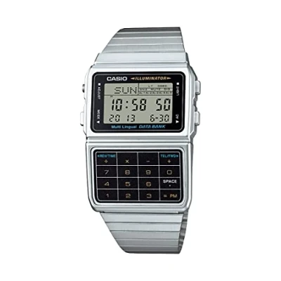 Bild av Casio herr silverton 25 minne miniräknare databank klocka, SILVER, Digital