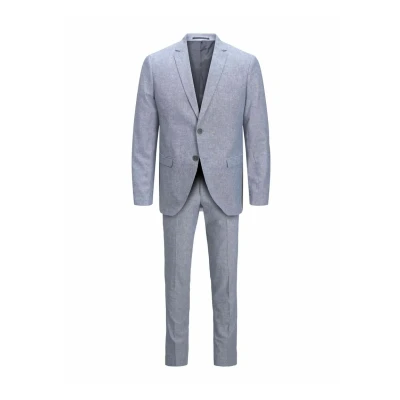 Bild av JACK &amp; JONES JPRRIVIERA linne kostym smal passform SN PLS, Chambray blå/passform: passform, 64 Große Größen