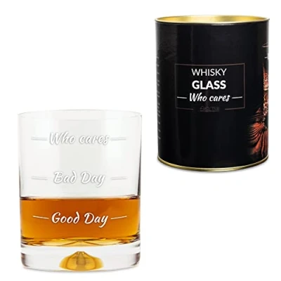Bild av Froster whiskyglas vem bryr sig, med 3 nivåer av humör, 300 ml ml, present till män