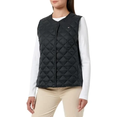 Bild av Tommy Hilfiger DOWN Quilted Collarless VEST Väst, Storlek: Large, Black